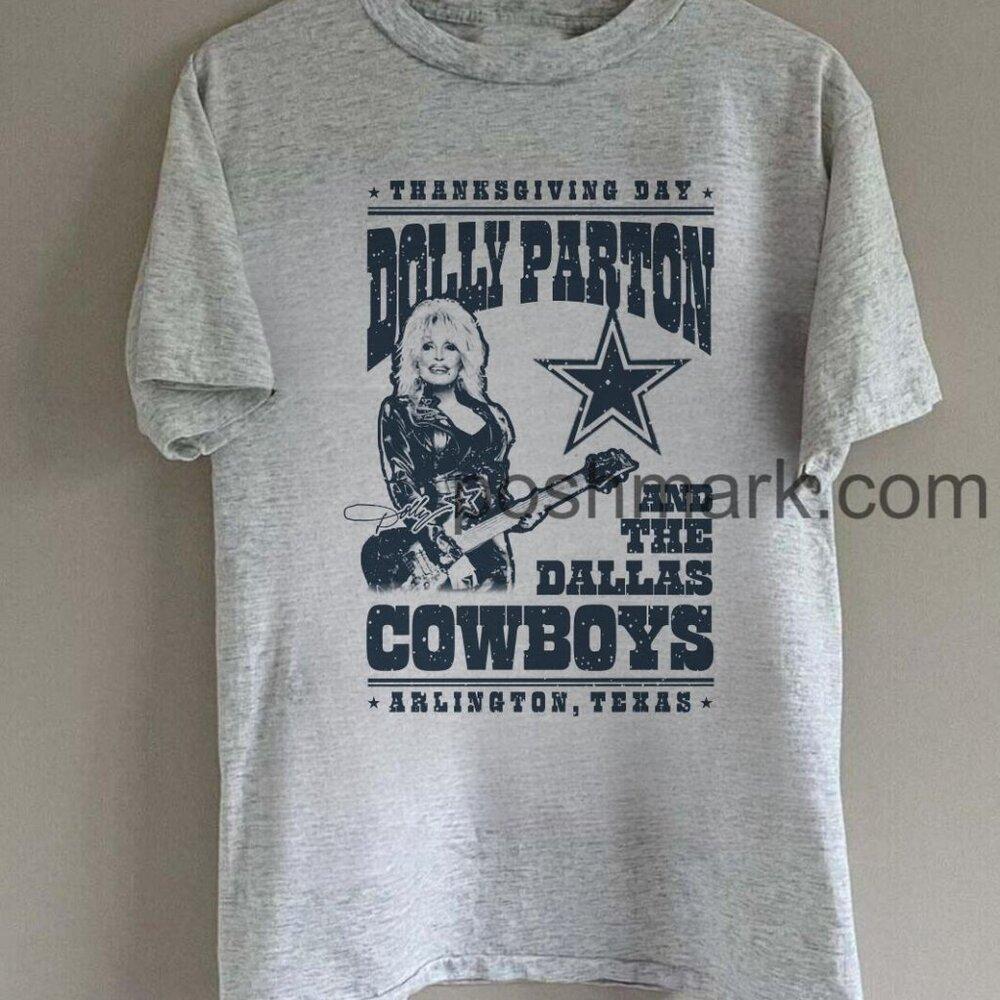 DallCowboys Cream Dolly Parton Arlington Shirt